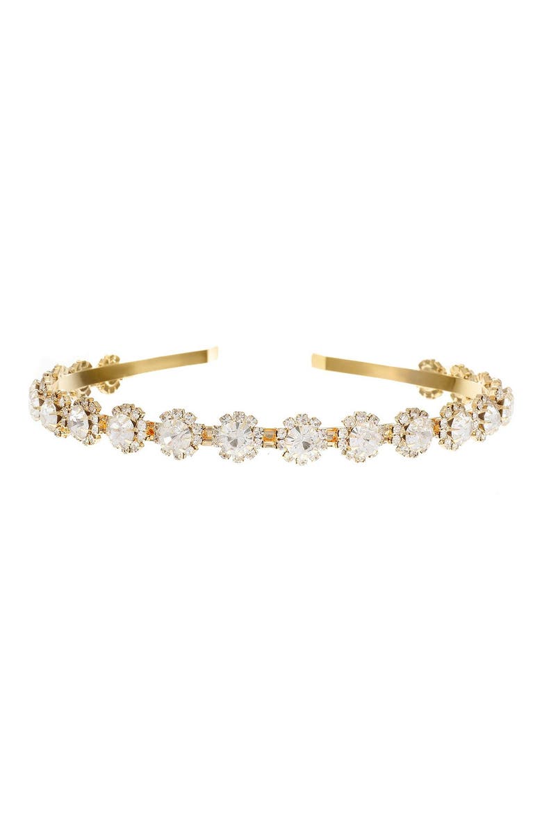 Crystal Statement Headband, Main, color, GOLD