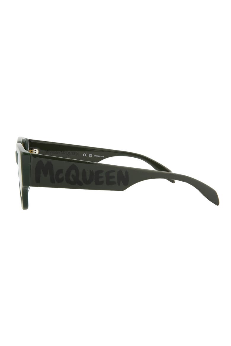 56mm Square Sunglasses, Alternate, color, GREEN YELLOW