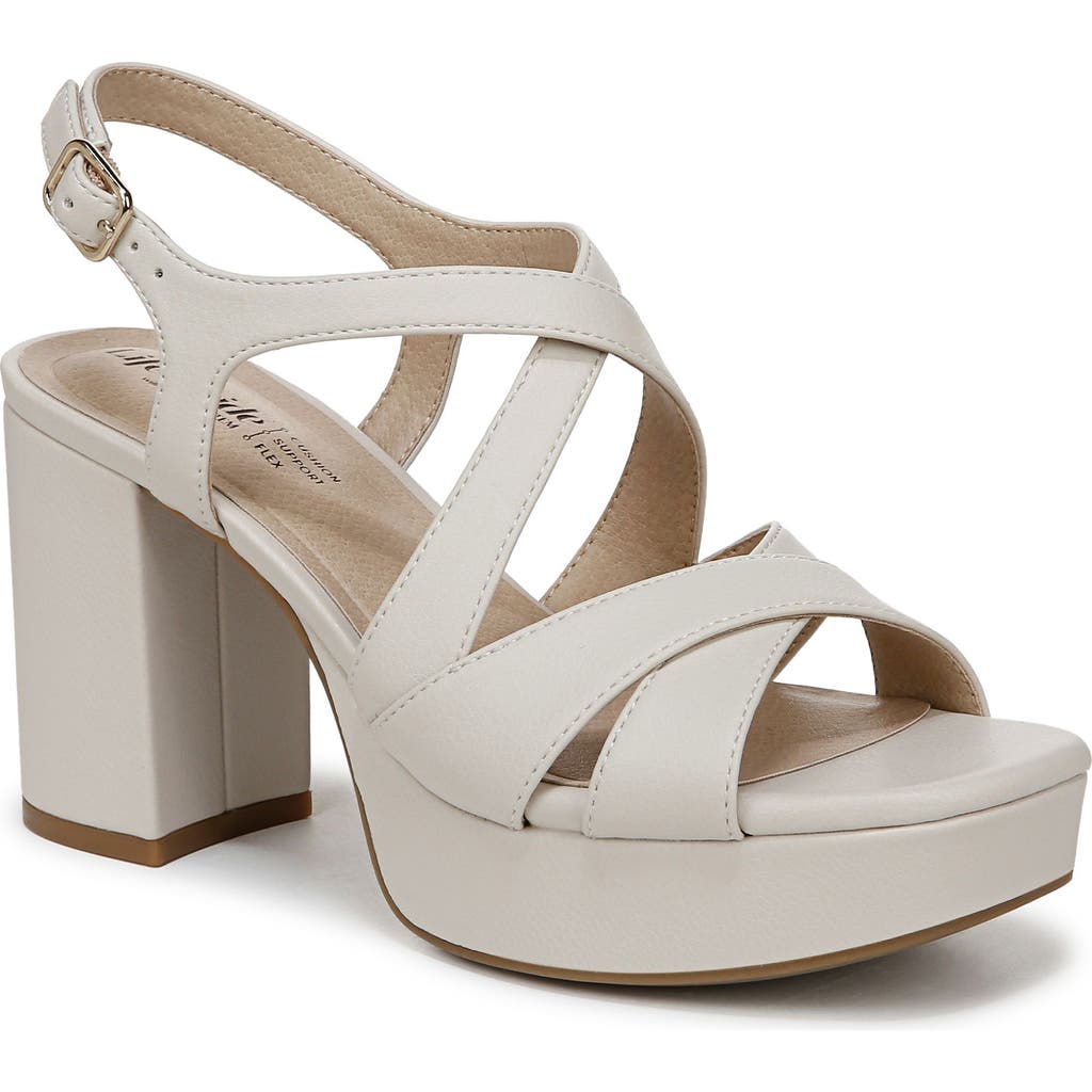 LifeStride Adrianna Slingback Platform Sandal - Wide Width Available in Bone  product