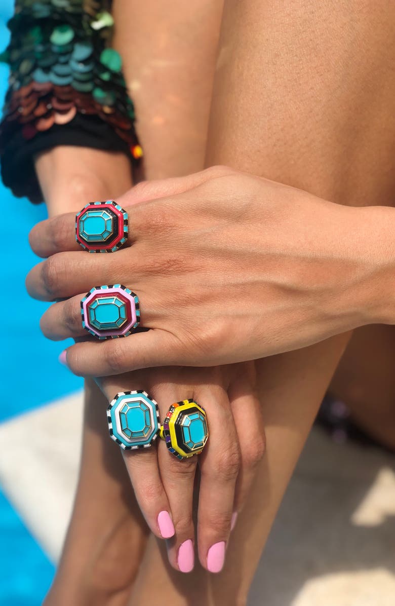 NeverNoT Grab 'n' Go Ready to Release Turquoise Ring, Alternate, color, 