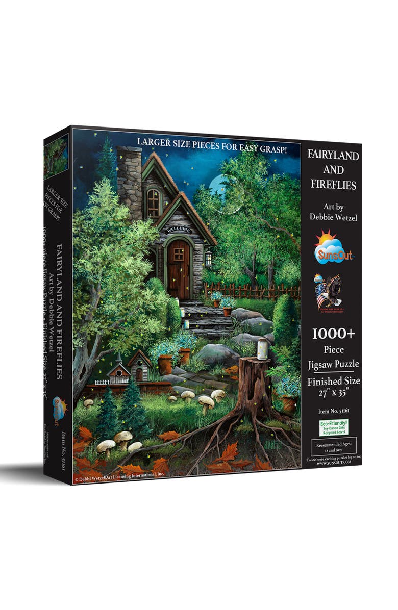Sunsout Fairyland and Fireflies 1000 piece Jigsaw Puzzle for Adults Large Pieces, Main, color, Multicolor