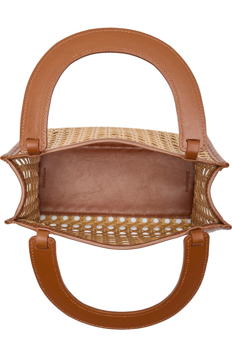 Reformation Emma Mini Top Handle Bag, Alternate, color, Natural Rattan