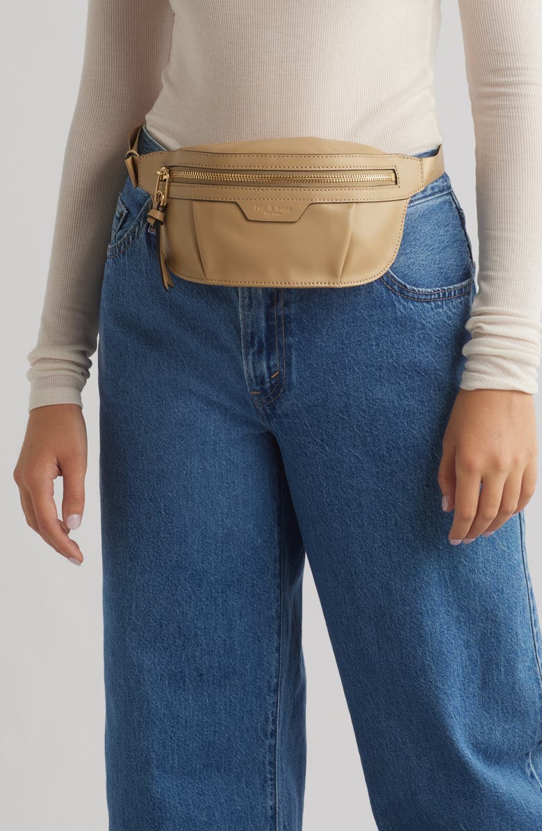rag & bone Mini Commuter Leather Belt Bag, Alternate, color,