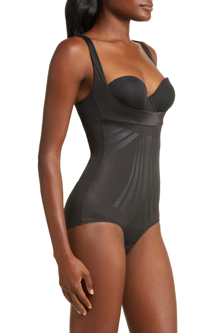 Modern Miracle™ Open Bust Shaping Bodysuit, Alternate, color, BLACK