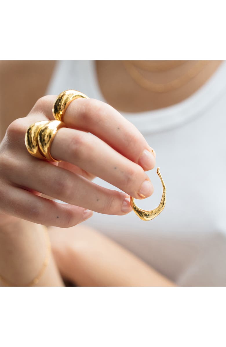 Monica Vinader Deia Hoop Earrings, Alternate, color, 18Ct Gold Vermeil On Sterling