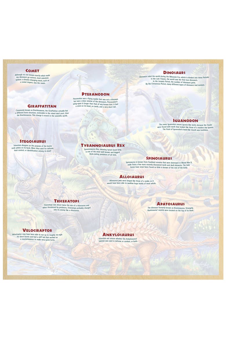Dinosaur Friends 48 Piece Wood Puzzle, Alternate, color, Multicolor