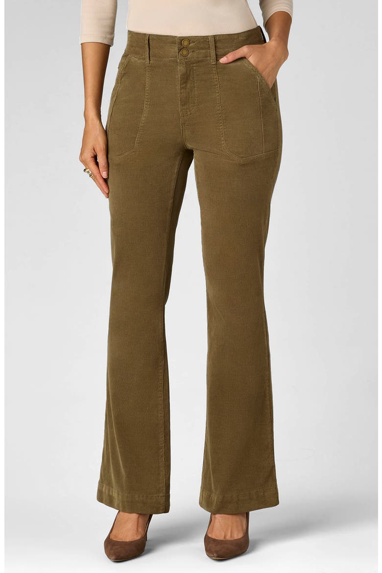 Madison High Waist Bootcut Corduroy Pants, Main, color, FOREST MOSS