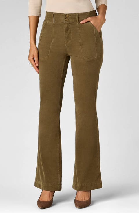 Madison High Waist Bootcut Corduroy Pants
