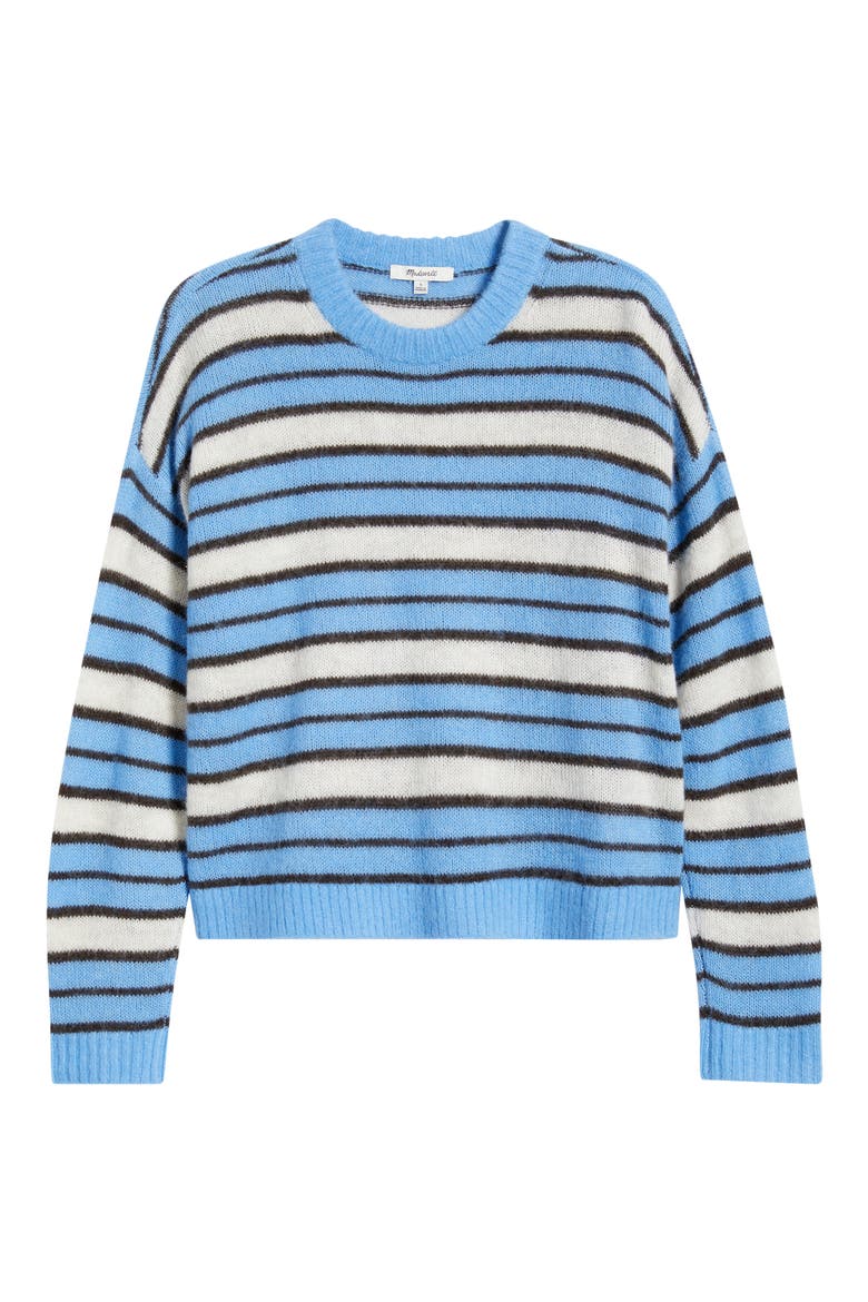 Oversize Pullover Sweater, Alternate, color, BLUE MULTI STRIPE