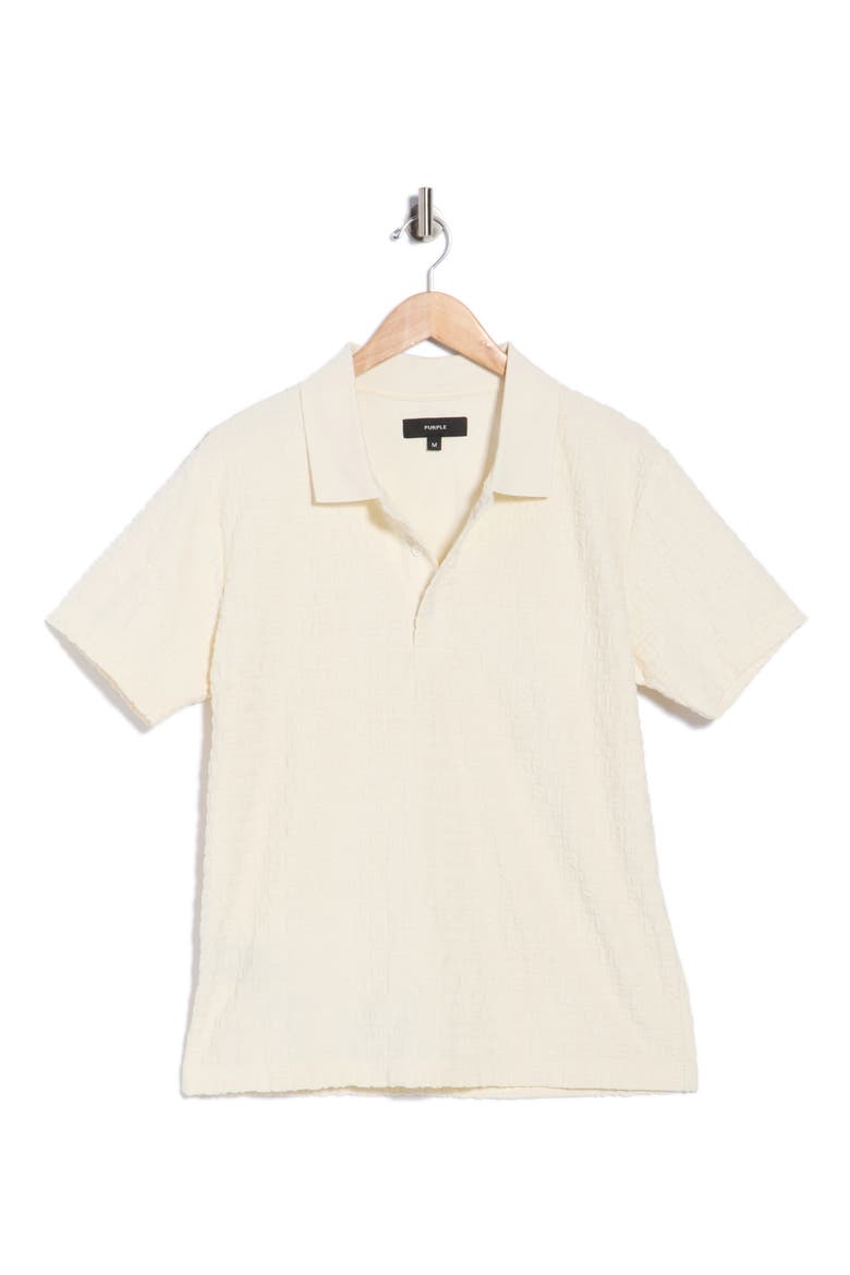 Terry Towel Polo, Alternate, color, OFF WHITE