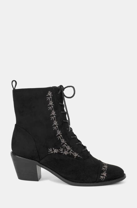 Lilith Suedette Embroidered Boots