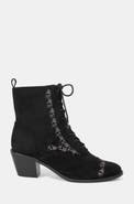 Disturbia Lilith Suedette Embroidered Boots