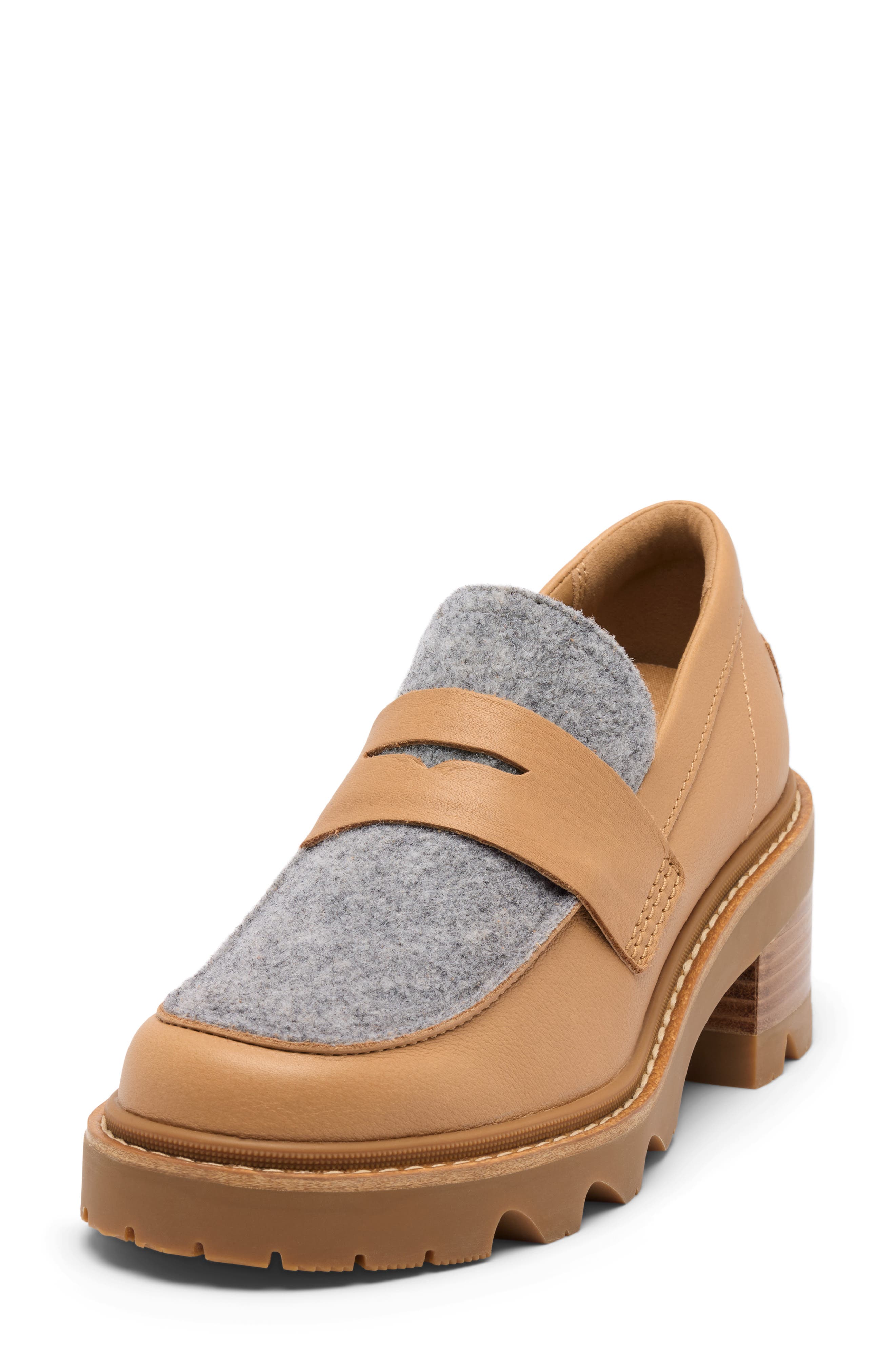 SOREL Joan Now City Penny Loafer, Alternate, color, Tawny Buff/ Gum