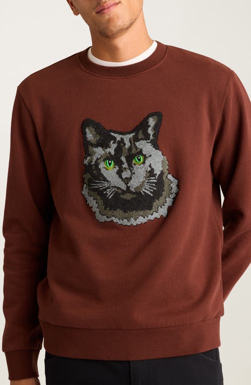 Bonobos Critters Compact Fleece Sweatshirt in Cat Critter Fleece C9  product