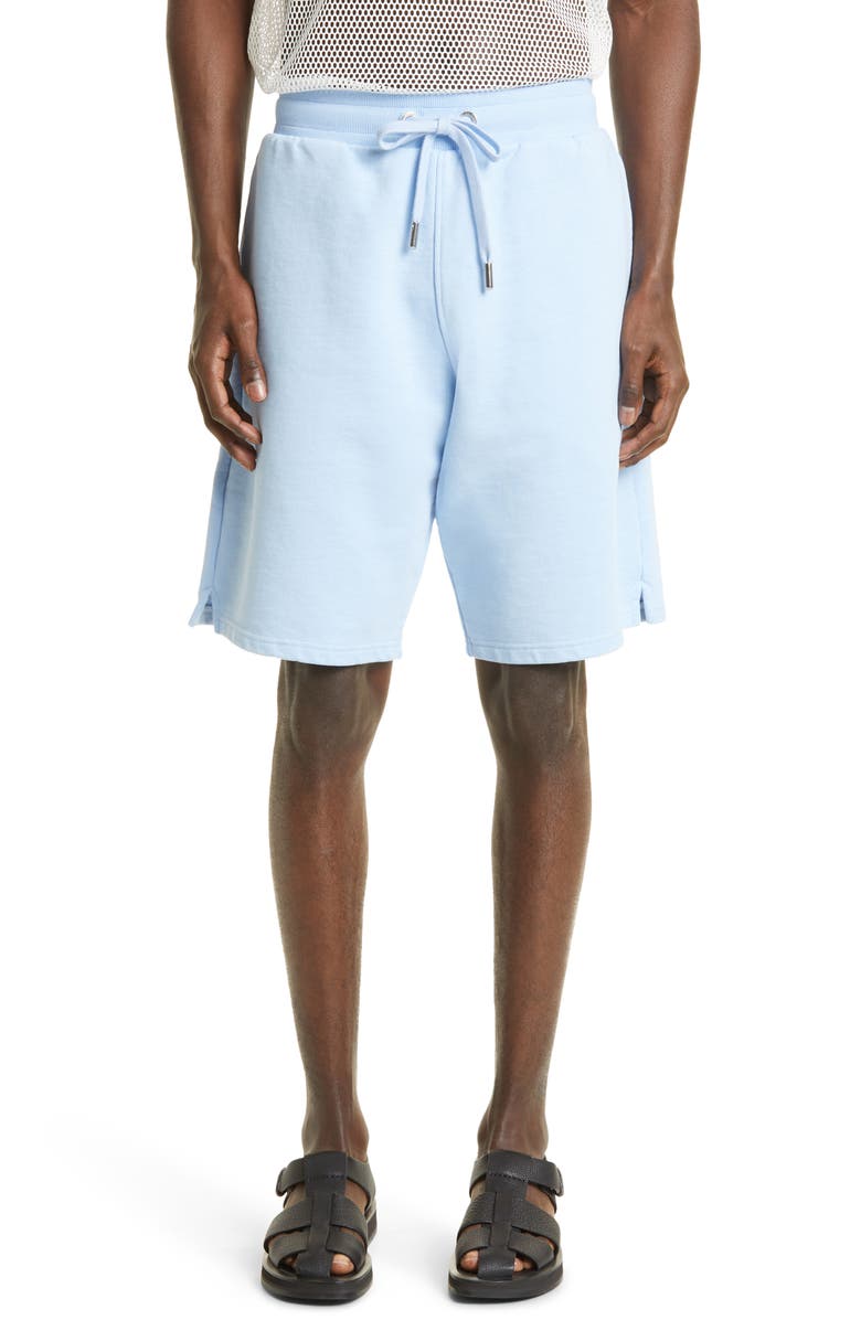 AMI PARIS Ami de Coeur Logo Embroidered Sweat Shorts, Main, color, 