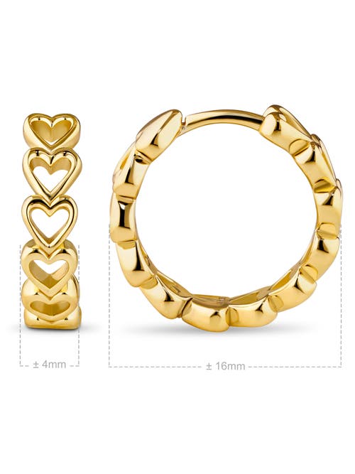 Devata Open Heart Hoop Earrings In Gold