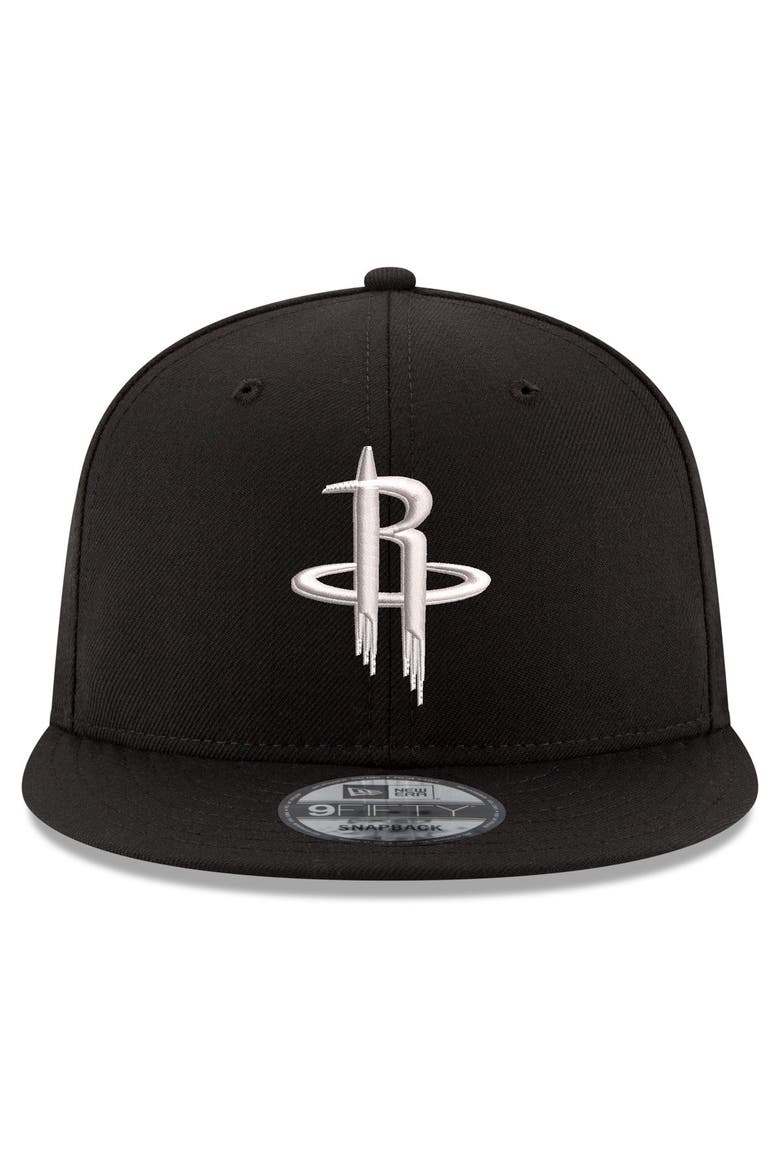 Men's New Era Black Houston Rockets 9FIFTY Snapback Hat, Alternate, color, Black
