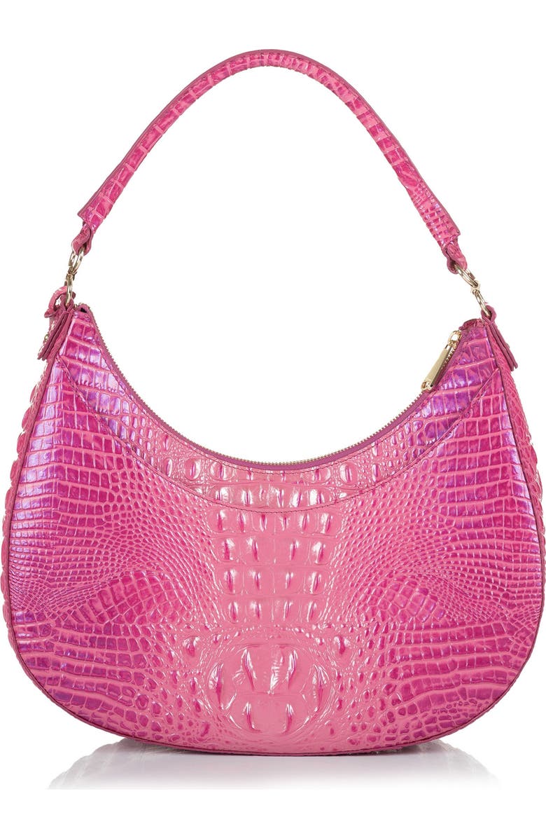 Brahmin Bekka Croc Embossed Leather Shoulder Bag, Alternate, color,