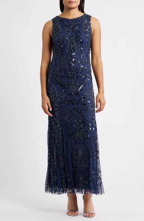 Beaded Sleeveless Gown