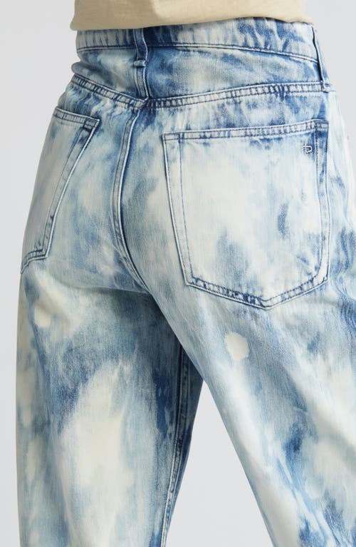 Rag & Bone Logan Indigo Watercolor Wide Leg Jean In Indwaterco