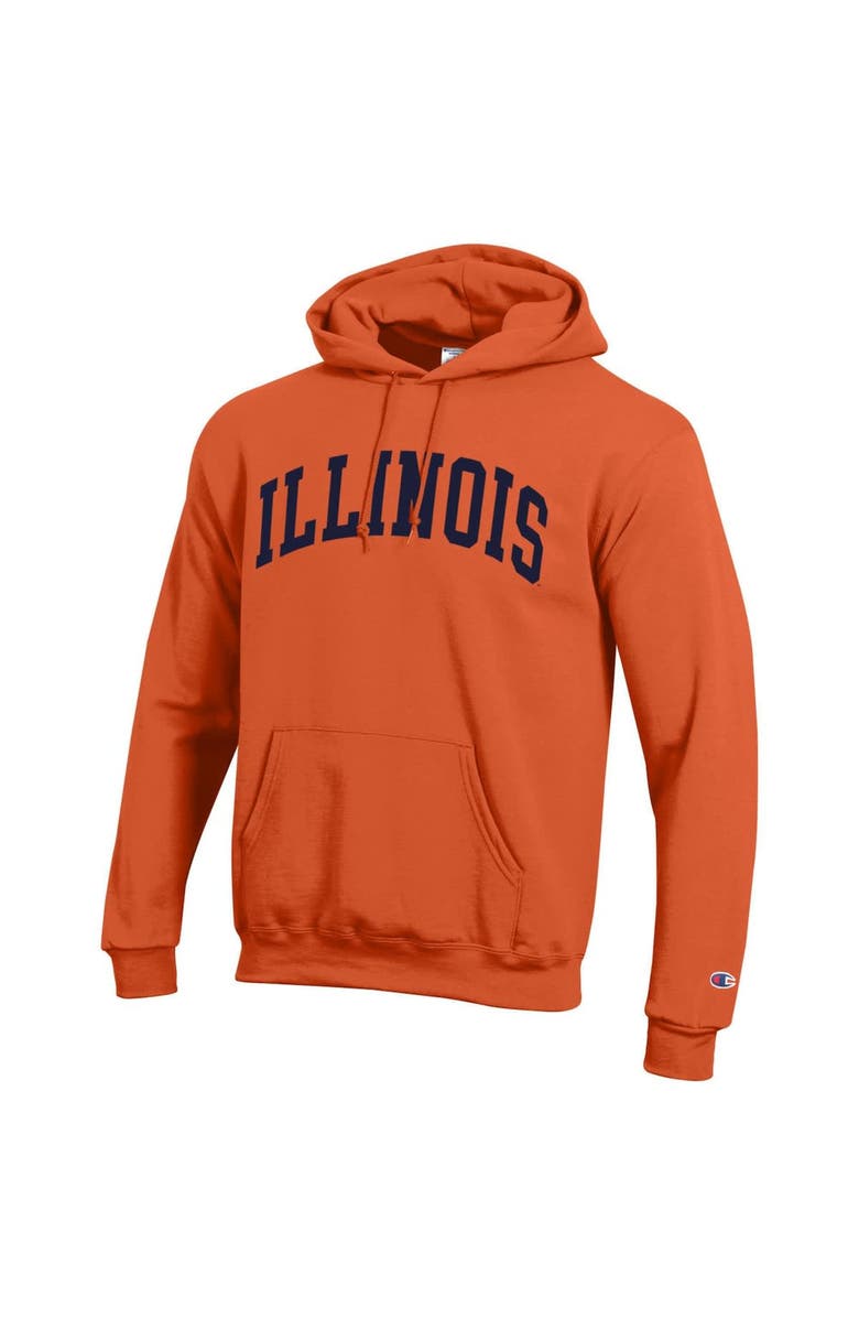 Champion Men's Champion  Orange Illinois Fighting Illini Basic Arch Fleece Pullover Hoodie, Alternate, color, 
