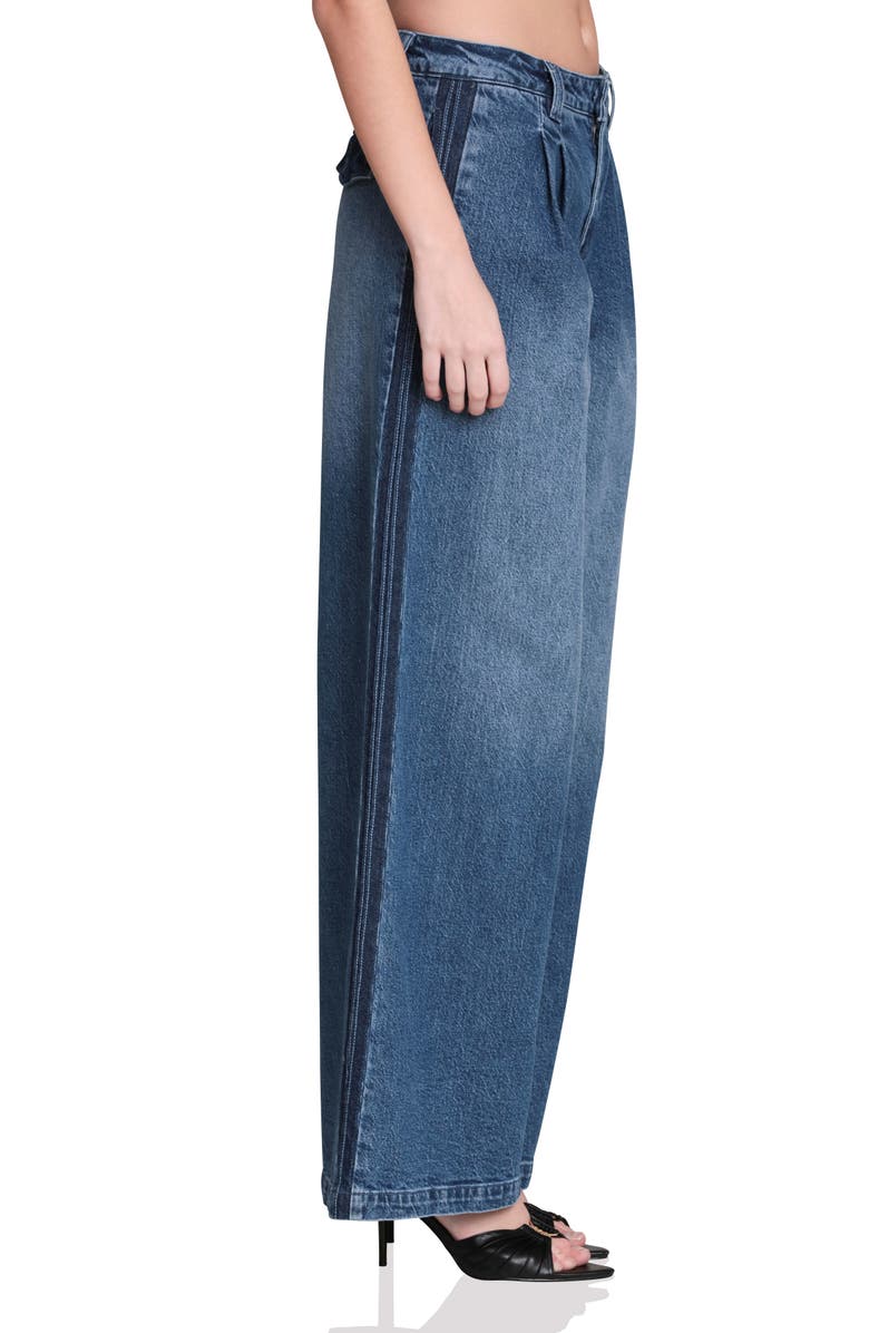 Avec Les Filles Wide Leg Jeans, Alternate, color, Dark Blue Wash