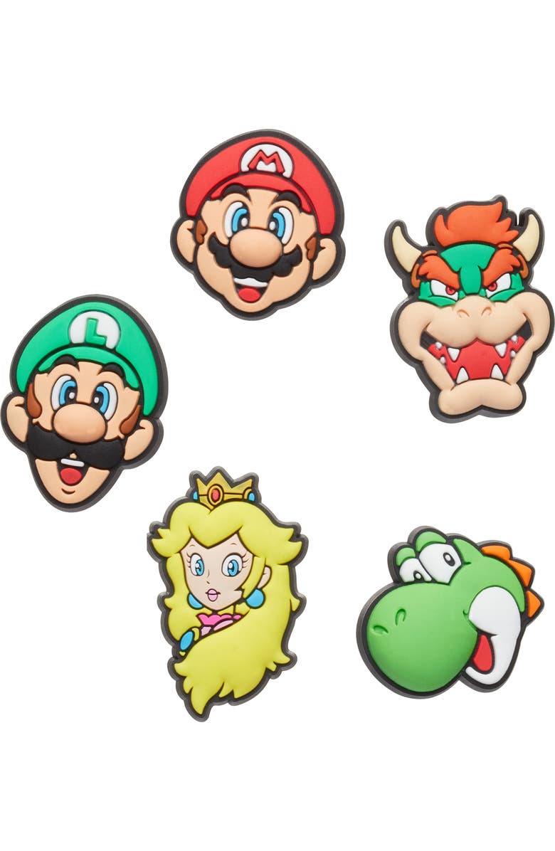 CROCS Super Mario 5-Pack Jibbitz Shoe Charms, Alternate, color, Multi