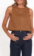 Petal & Pup Charles Sleeveless Faux Suede Top