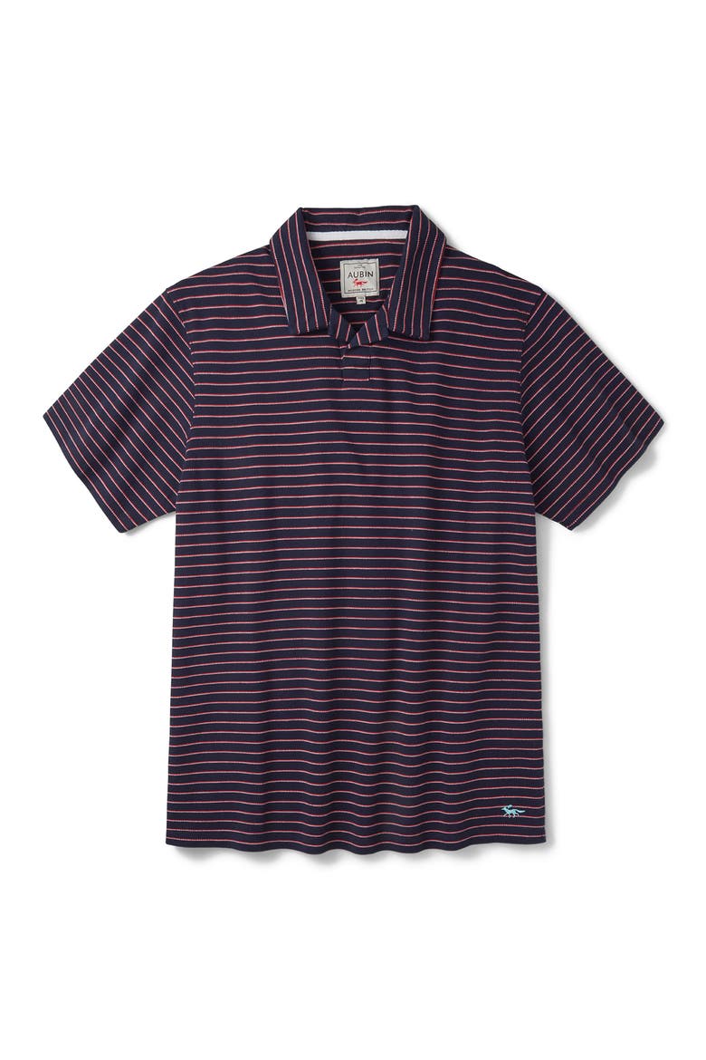 Baysdale Open Collar Polo, Alternate, color, Navy Stripe