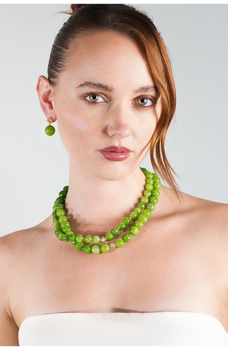 Classicharms Olivia Peridot Bead Choker Necklace, Alternate, color,