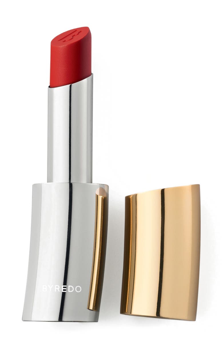 BYREDO Satin Lipstick in Flamboyant Red, Main, color, 