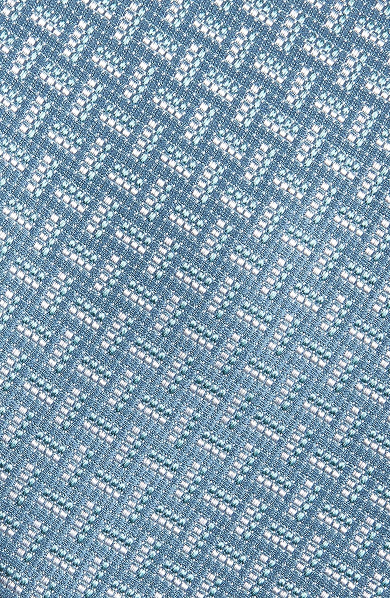Brioni Geometric Jacquard Silk Tie, Alternate, color, Bluette/ Aqua