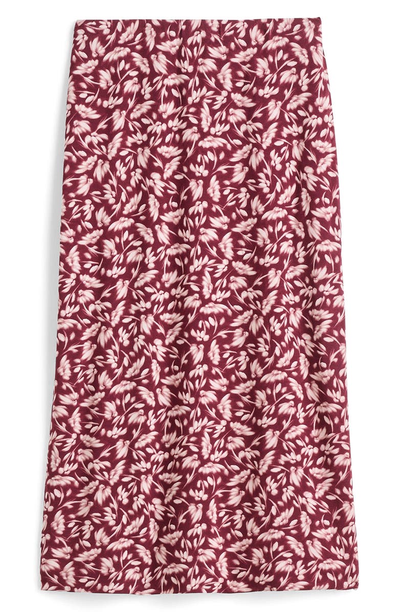 Madewell Floral Drapey Rib Midi Skirt, Main, color, 