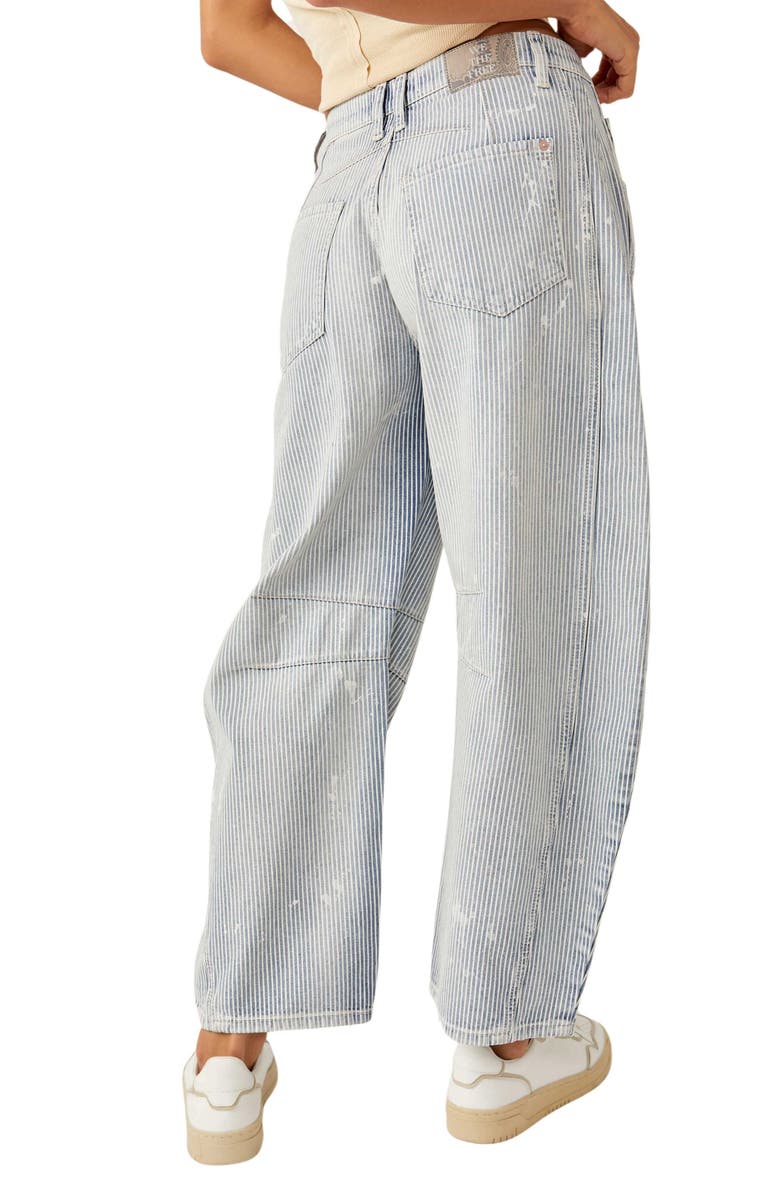 Free People Good Luck Paint Splatter Stripe Jeans, Alternate, color, 
