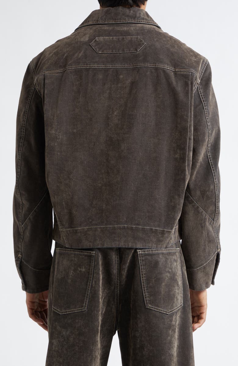 Jacquemus La Vest Mirada de Nîmes Denim Jacket, Alternate, color, Khaki