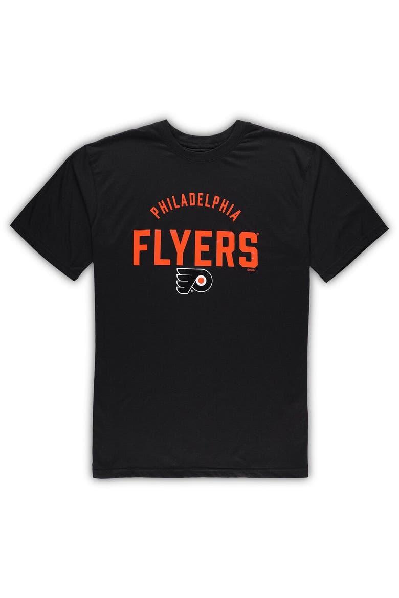 Men's Philadelphia Flyers Black/Heather Gray Big & Tall T-Shirt & Pants Lounge Set, Alternate, color, Black