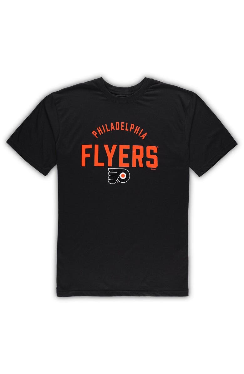 PROFILE Men's Philadelphia Flyers Black/Heather Gray Big & Tall T-Shirt & Pants Lounge Set, Alternate, color, Black