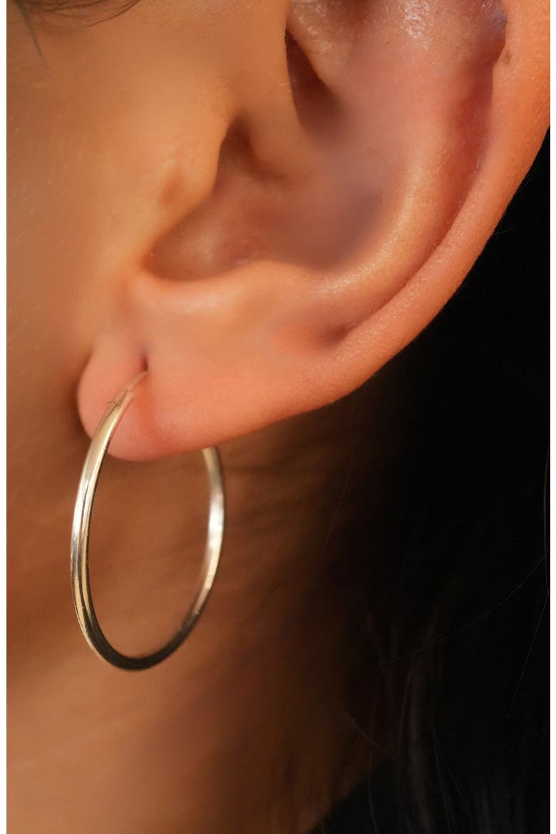 Argento Vivo Endless Hoop Earrings, Alternate, color, SILVER