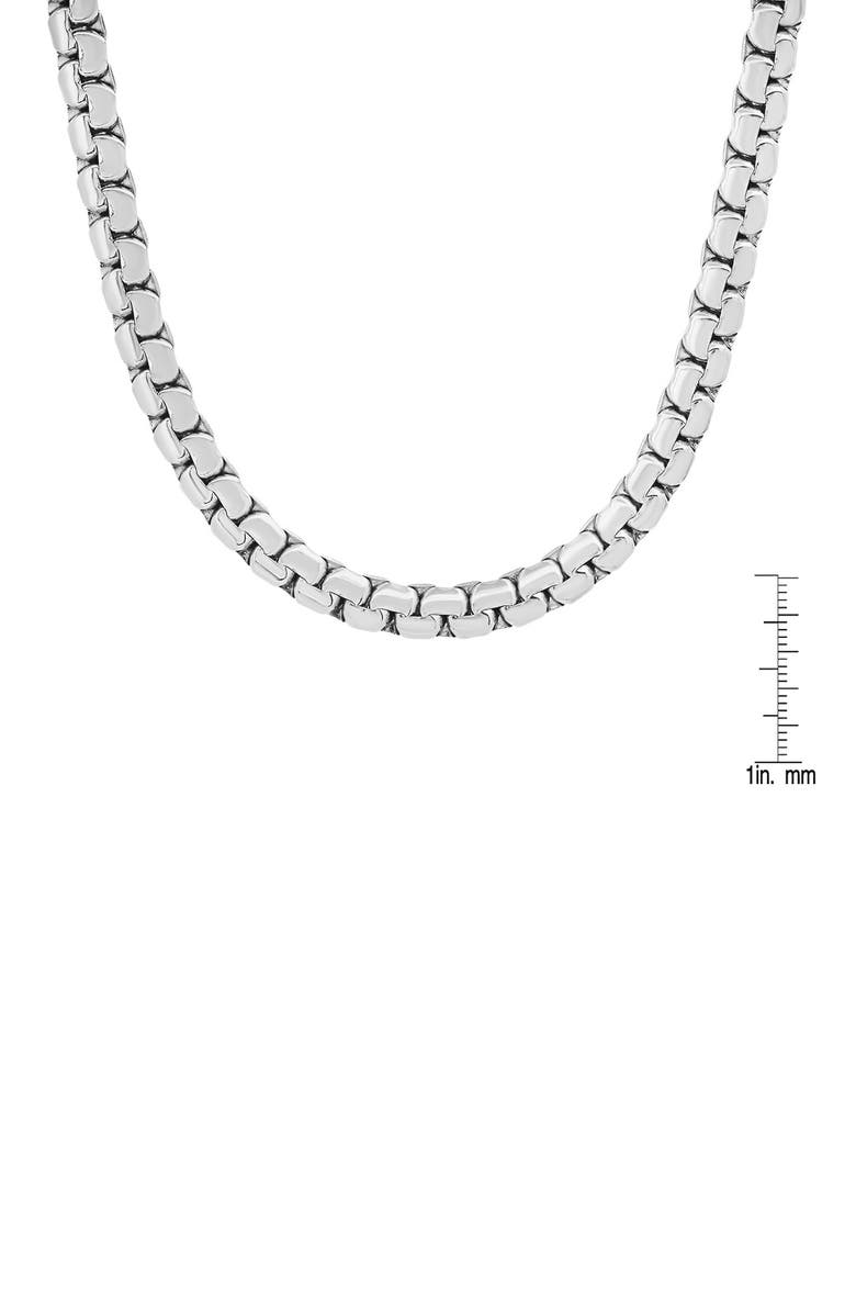 STEELTIME Box Chain Necklace, Alternate, color, Metallic