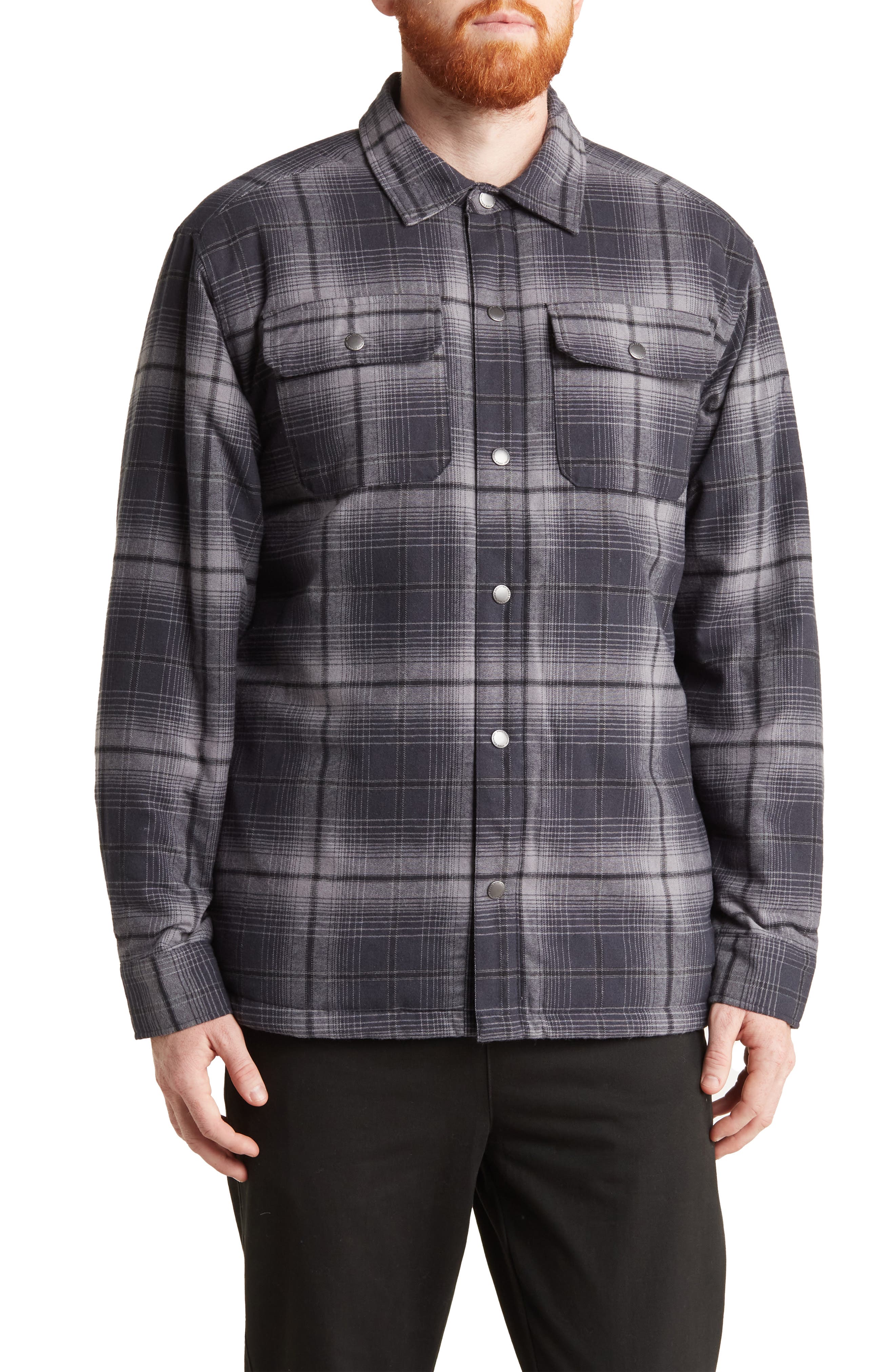 Free Country Utility Plaid Button-Up Shirt Jacket | Nordstromrack