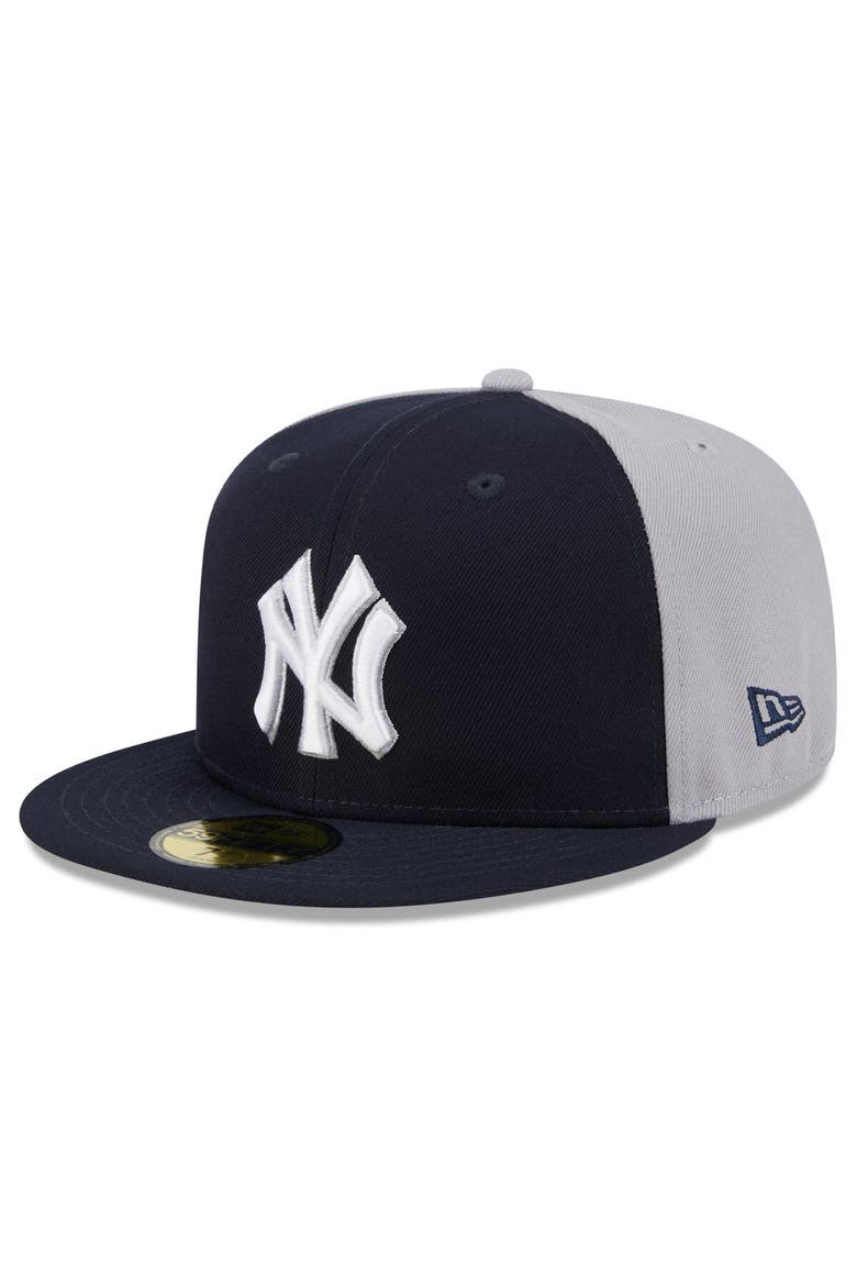 Men's New Era Navy/Gray New York Yankees Gameday Sideswipe 59FIFTY Fitted Hat, Alternate, color, Navy