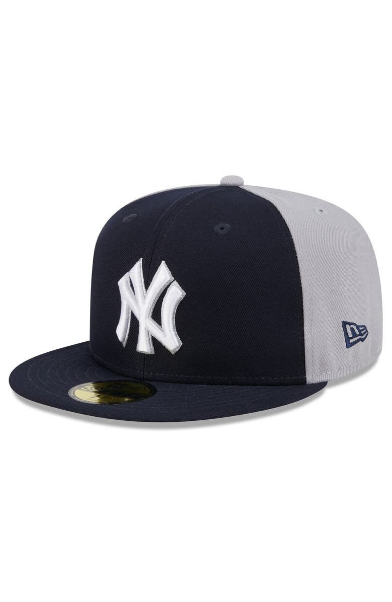 New Era Men's New Era Navy/Gray New York Yankees Gameday Sideswipe 59FIFTY Fitted Hat, Alternate, color, Navy