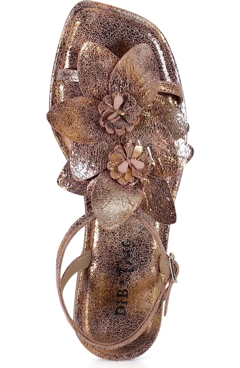 Diba True PER SHING Leather Floral Flat Dress Sandal, Alternate, color, Blush