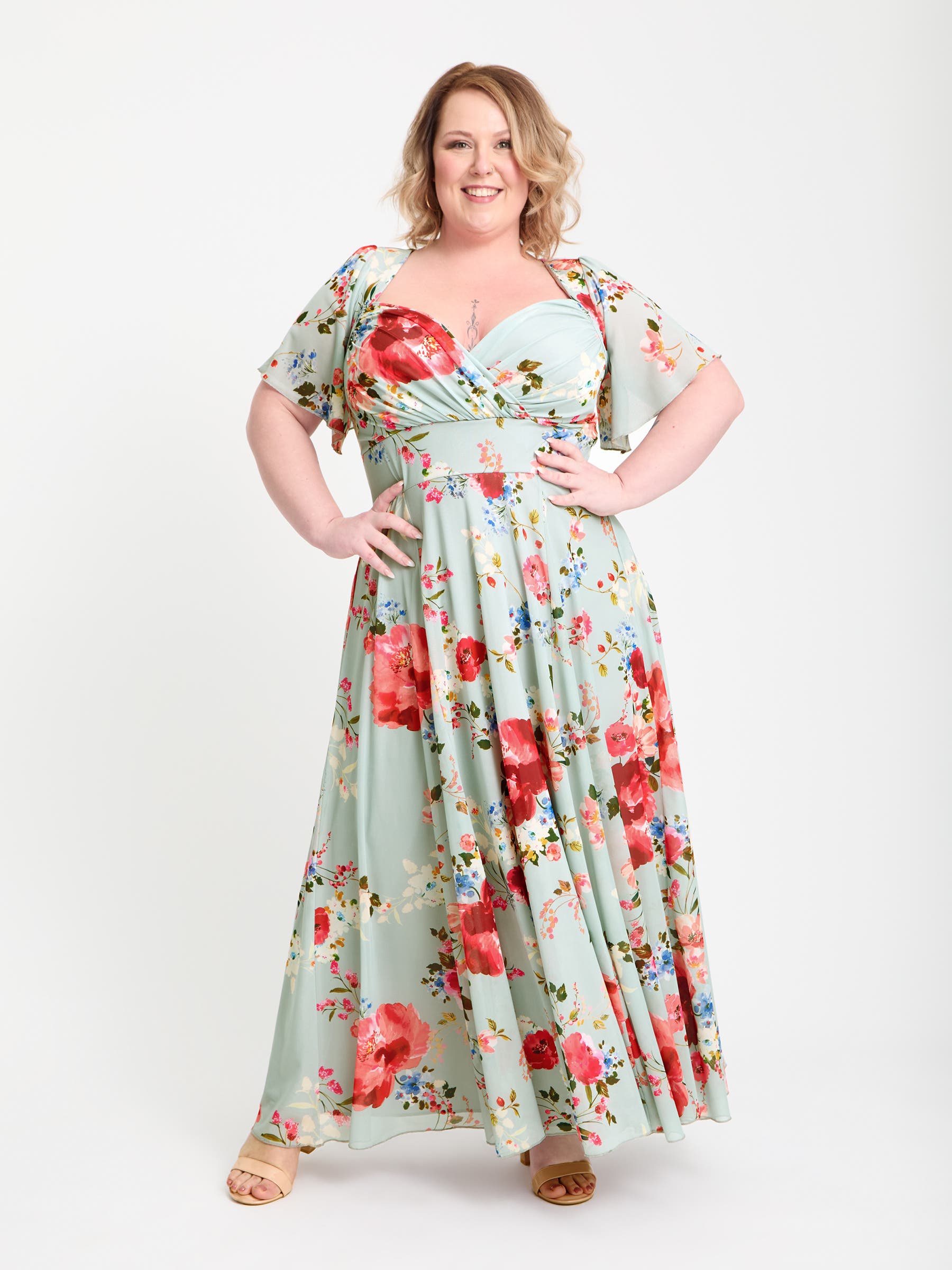Kemi Bolero Wrap Bodice Maxi Gown
