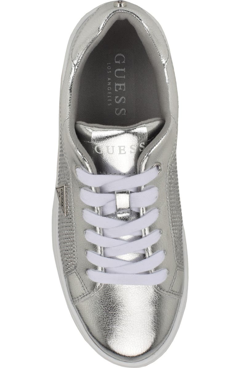 GUESS Lennza Metallic Rhinestone Platform Sneaker, Alternate, color,