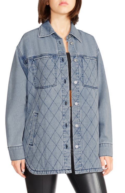 Lennon Quilted Denim Shacket