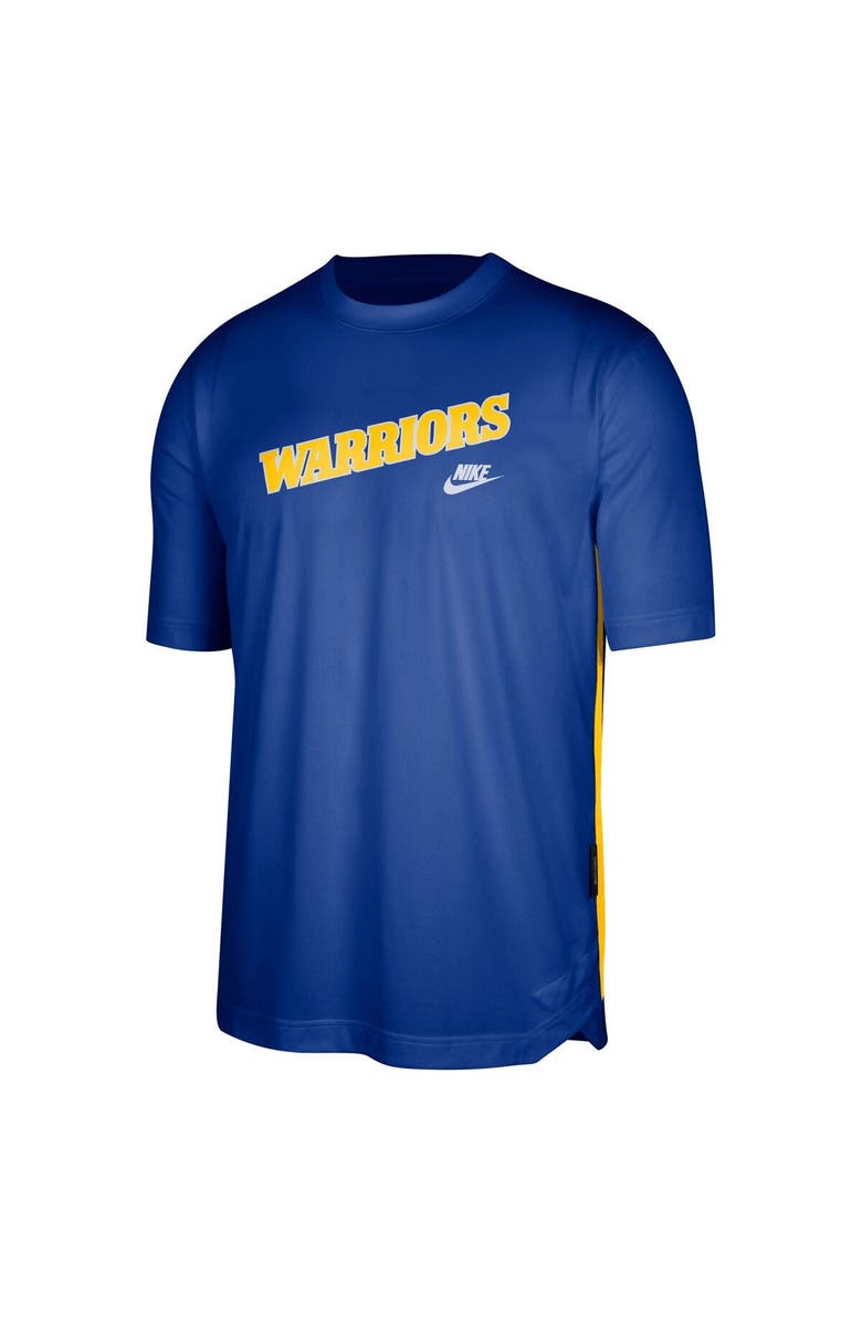 Nike Men's Nike Royal Golden State Warriors Hardwood Classics Pregame Warmup Shooting Performance T-Shirt, Alternate, color, 