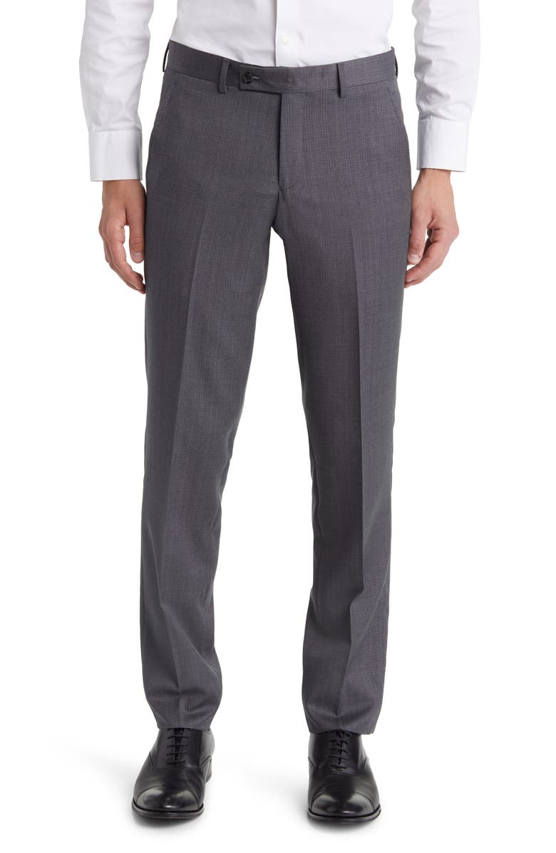 Ted Baker London Jerome Soft Constructed Wool Tapered Dress Pants, Main, color, 