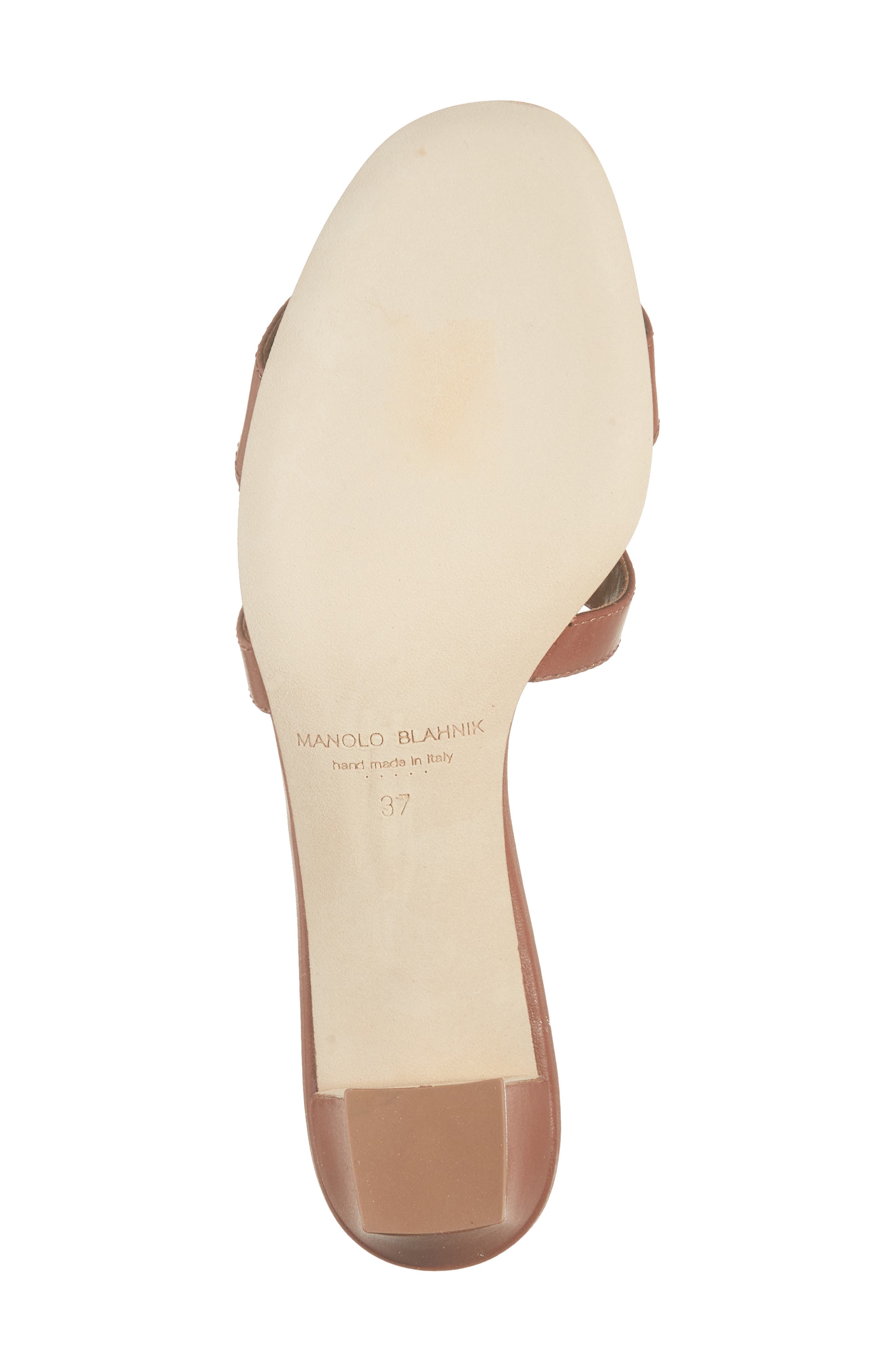 Manolo Blahnik Grellanu Sandal, Alternate, color, Brown