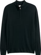 Canali Quarter Zip Wool Blend Sweater